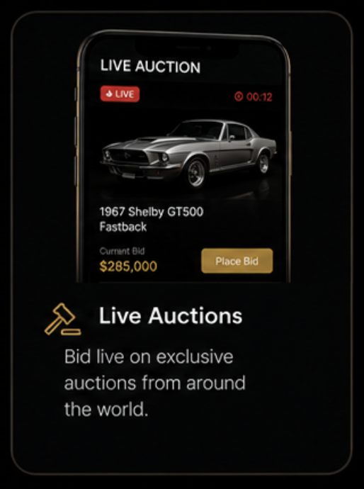 Live Auctions — bid live on exclusive auctions from around the world.